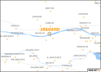 map of Kasikėnai