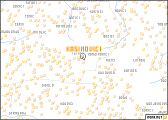 map of Kasimovići