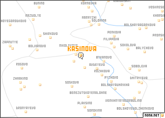 map of Kasinova