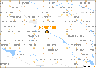 map of Kąsinowo