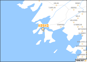map of Kaskö