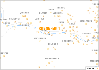 map of Kasmehjān