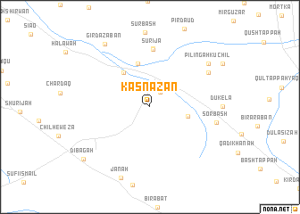 map of Kasnāzan