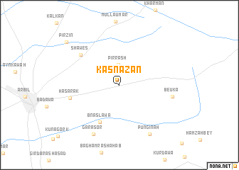 map of Kasnazān