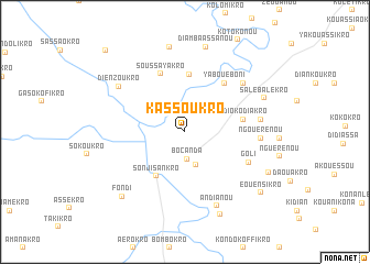 map of Kassoukro