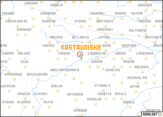 map of Kastauniškė