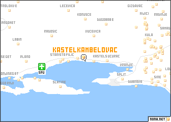 map of Kaštel Kambelovac