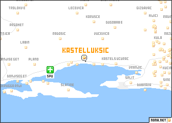 map of Kaštel Lukšić