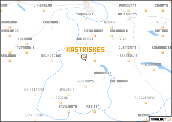 map of Kastriškės