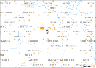 map of Kaszyce