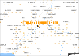 map of Kataleh-ye Shūshtehbar