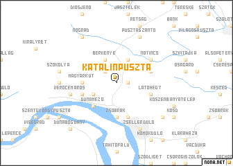 map of Katalinpuszta