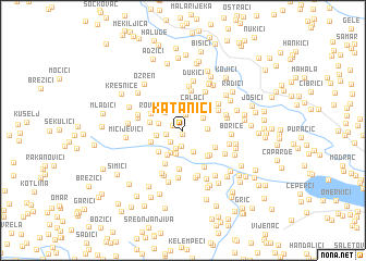 map of Katanići