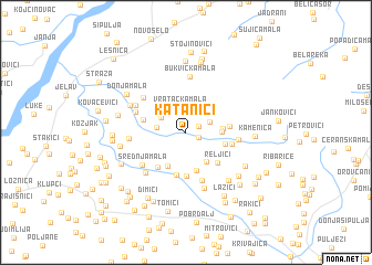 map of Katanići