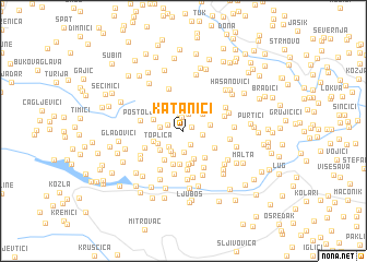 map of Katanići