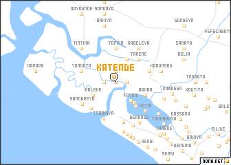 map of Katendé