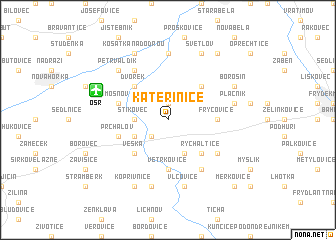 map of Kateřinice