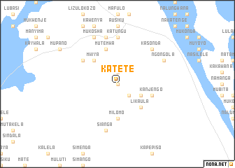 map of Katete