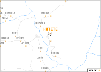 map of Katete