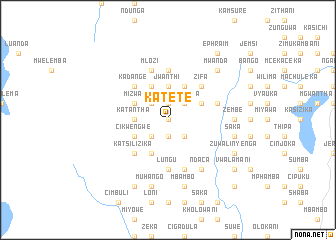 map of Katete