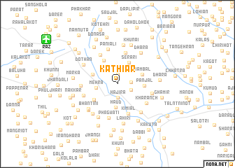 map of Kathiār
