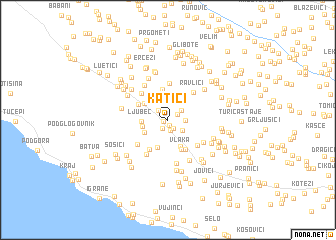 map of Katići