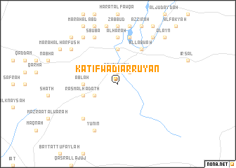 map of Katif Wādī ar Ru‘yān