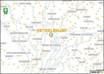 map of Katīk-e Lāhījān