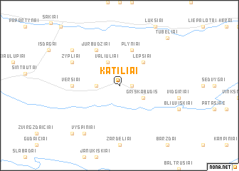 map of Katiliai