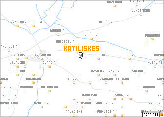 map of Katiliškės