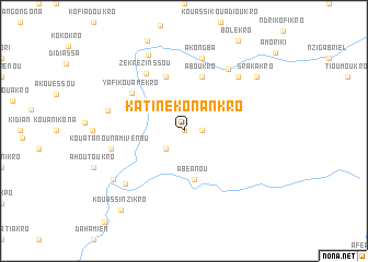 map of Katiné-Konankro