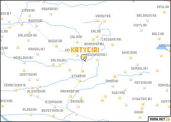 map of Katyčiai