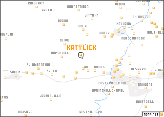 map of Katy Lick