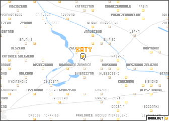 map of Kąty