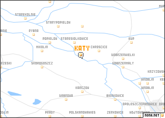 map of Kąty