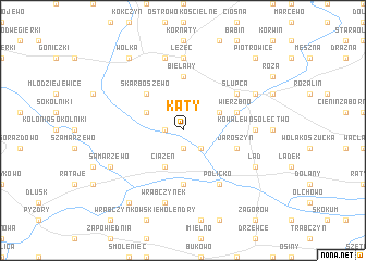 map of Kąty