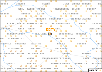 map of Kąty