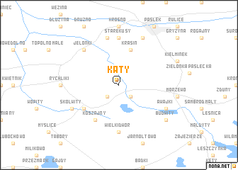 map of Kąty