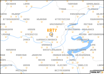 map of Kąty