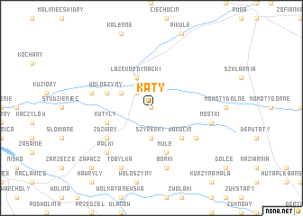 map of Kąty