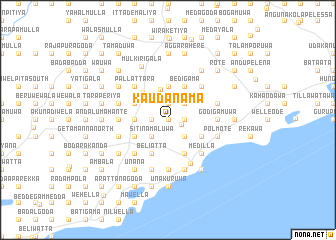 map of Kaudanama