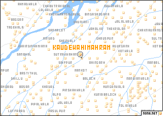 map of Kaudewāhi Mahram