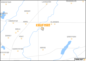 map of Kaufman