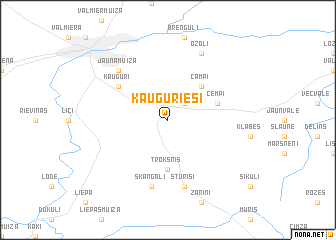 map of Kaugurieši