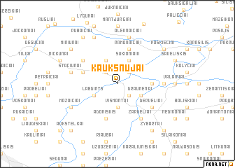 map of Kauksnujai