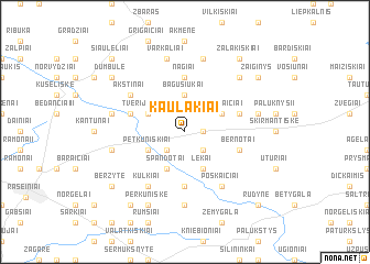 map of Kaulakiai