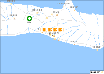 map of Kaunakakai