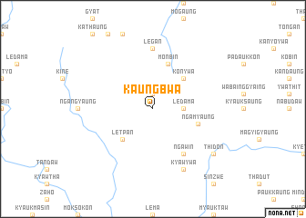 map of Kaungbwa