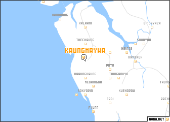 map of Kaungma Ywa