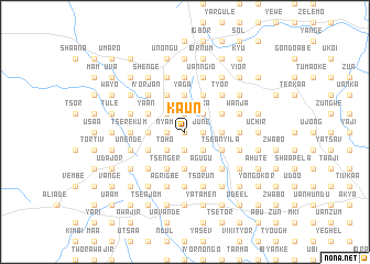 map of Kaun